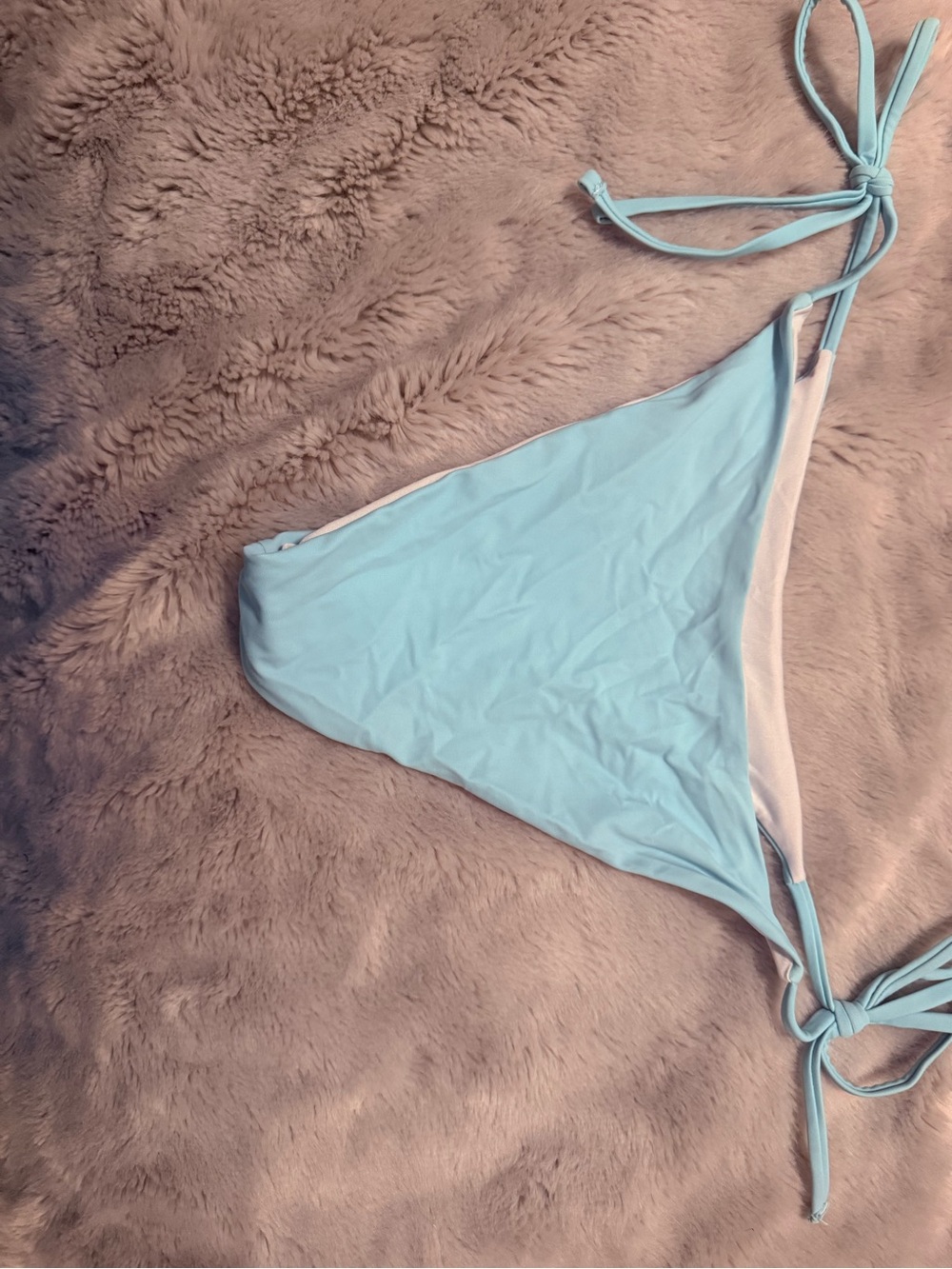 Turquoise String Triangle Bikini Set - Picture 3 of 3